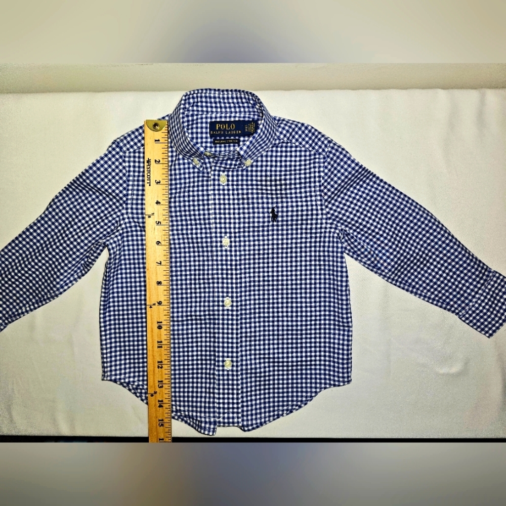 Polo Ralph Lauren Blue Checkered Shirt Size T3 Toddler Boys Kids